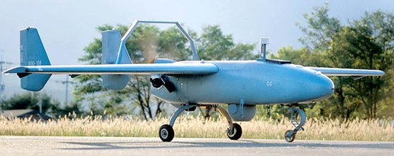 ２６日、軍事境界線（ＭＤＬ）北側にまで投入された陸軍軍団級無人航空偵察機ＲＱ－１０１ソンゴルメ（＝ハヤブサ）　韓国航空宇宙産業（ＫＡＩ）