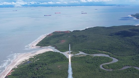 イノスペースが独自開発した「ハンビット－ＴＬＶ」がブラジルのアルカンタラ宇宙センターで１９日午後２時５２分（現地時間）に打ち上げられている。　［写真　イノスペース］