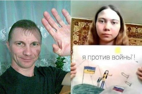 父モスカリョフさんと娘マシャさん　［ロシア人権団体ＯＶＤソーシャルメディア　キャプチャー」