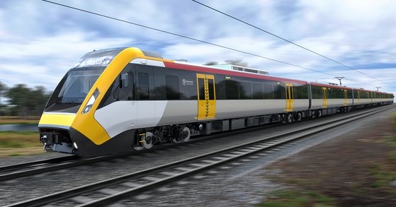現代ロテムが納品するオーストラリア・クイーンズランド電車のイメージ　写真＝現代ロテム
