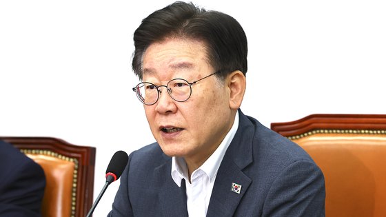 「共に民主党」の李在明（イ・ジェミョン）代表