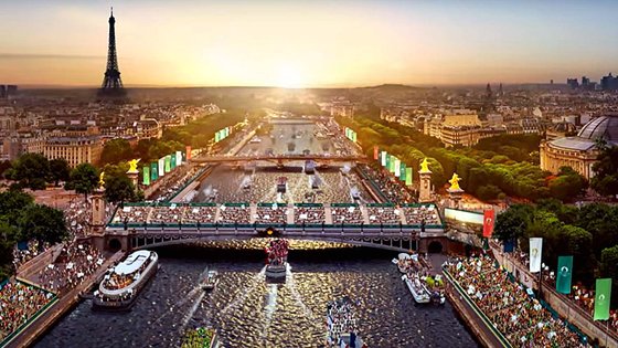 ２０２４パリオリンピック（五輪）開幕式がパリ・セーヌ川で開かれる。開幕式場所がスタジアムではないところは今回が初めてだ。［写真　パリオリンピック委員会］