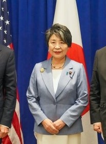 ９月２２日、ニューヨークで開かれた韓日米略式会議に出席した日本の上川陽子外相。［写真　韓国外交部］
