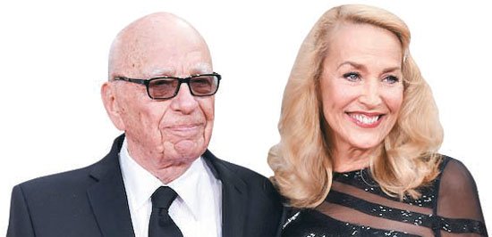 ルパート・マードックさんと４人目の妻ジェリー・ホールさん