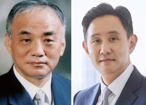 永豊の張亨鎮（チャン・ヒョンジン）顧問（左）高麗亜鉛のチェ・ユンボム会長　［写真　各社］
