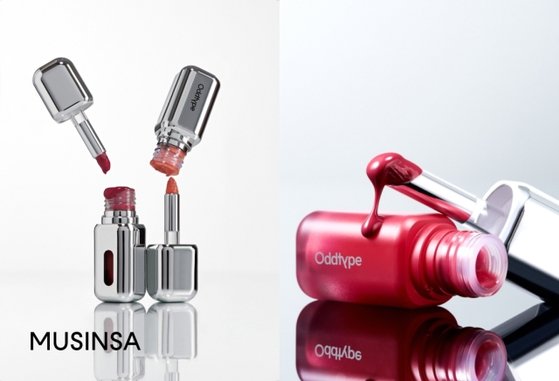 ＭＵＳＩＮＳＡプライベートコスメブランド「オッドタイプ（ＯＤＤＴＹＰＥ）」代表リップ商品。［写真　ＭＵＳＩＮＳＡ］
