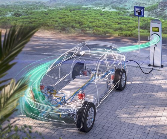 サウジ政府系ファンドが運営するシーアの電気自動車仮想イメージ。［写真　シーア］