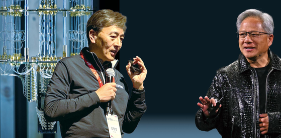 キム・ジョンサン氏（左）とジェンスン・フアン氏（右）
