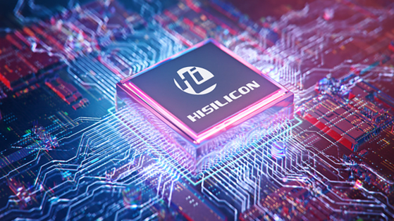 中国ファーウェイの半導体設計子会社ハイシリコンのＡＩチップ。［写真　ハイシリコン］