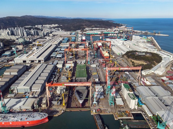 蔚山（ウルサン）ＨＤ現代重工業ヤード　［写真　ＨＤ現代］