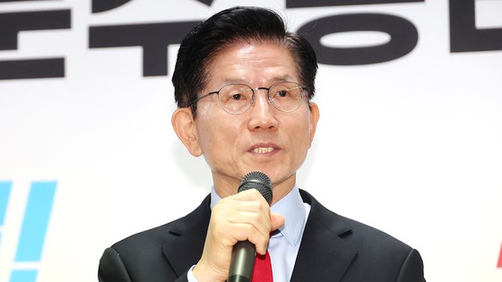 金文洙（キム・ムンス）国民の力大統領候補。［聯合ニュース］