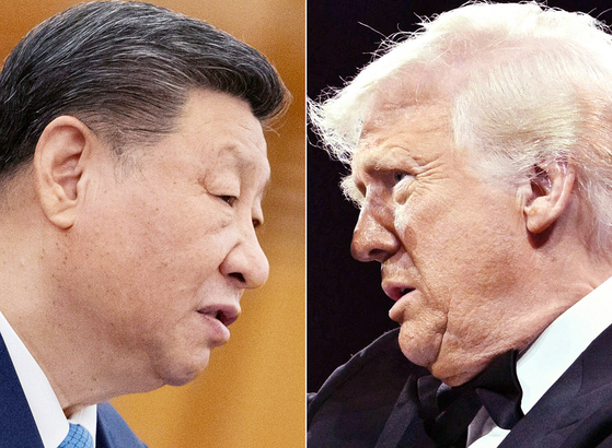トランプ大統領（右）と習近平国家主席　［ＡＦＰ＝聯合ニュース］