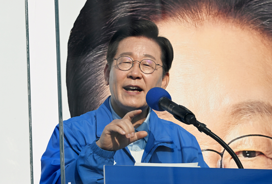 李在明（イ・ジェミョン）「共に民主党」候補。キム・ソンリョン記者
