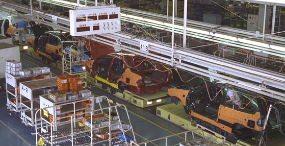 日産自動車の生産ラインの様子。アン・ソンシク記者