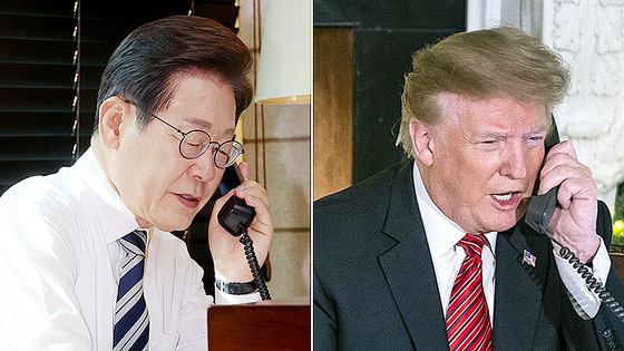 韓国の李在明（イ・ジェミョン）大統領と米国のドナルド・トランプ大統領。聯合ニュース