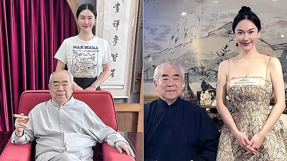 中国の有名画家・范曽さんと彼の４番目の妻である徐萌さん。［微博　キャプチャー］