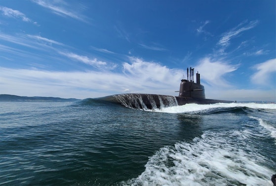 ハンファオーシャンが建造した「張保皐３バッチ２」潜水艦。［写真　ハンファオーシャン］