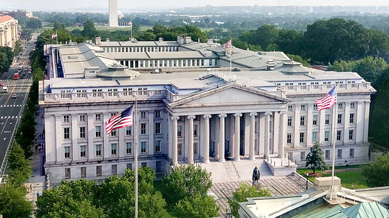 米財務省庁舎 中央フォト
