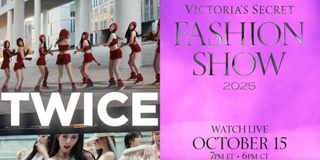   世界最大の女性ランジェリーファッションショーのステージに立つTWICE。［写真 SNS］