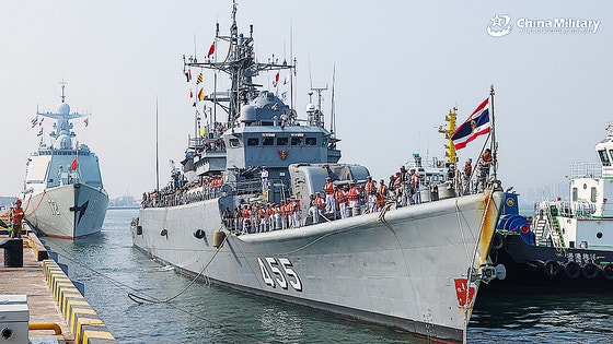 タイが導入した053H1型護衛艦のFFG－455チャオプラヤー ［中国国防省］