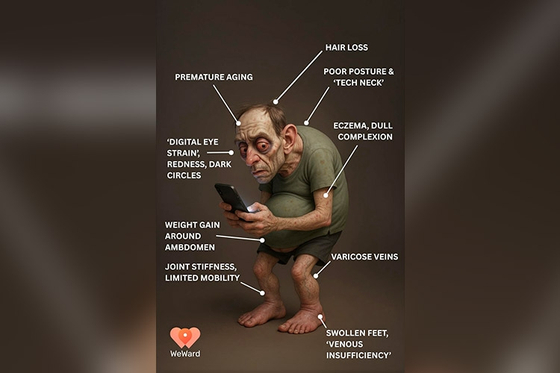   人工知能（AI）が生成した2050年の現代人「サム」。［写真 WeWard公式サイト キャプチャー］
