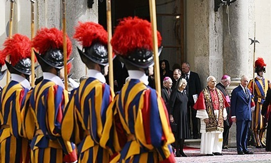 ローマ教皇庁のスイス衛兵。［EPA＝聯合ニュース］