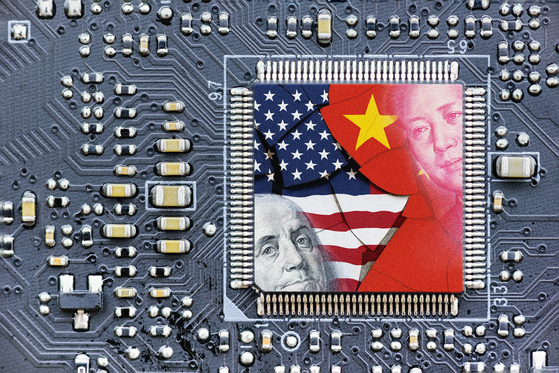 米国と中国の半導体覇権競争がエヌビディアのチップ輸出をめぐる対立に広がっている。［写真 シャッターストック］