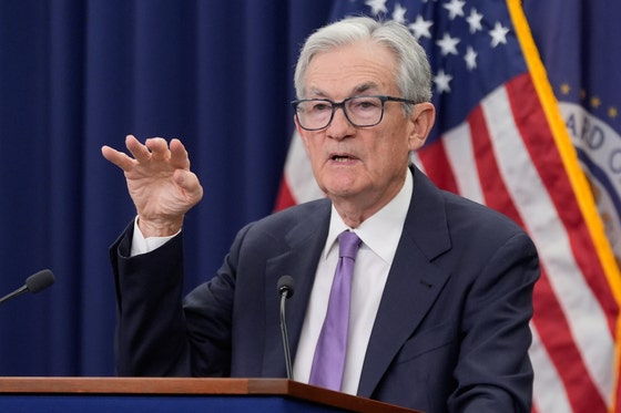  FRBのパウエル議長が10月29日に開かれた連邦公開市場委員会（FOMC）会議後に記者会見をしている。［写真 AP＝聯合ニュース］