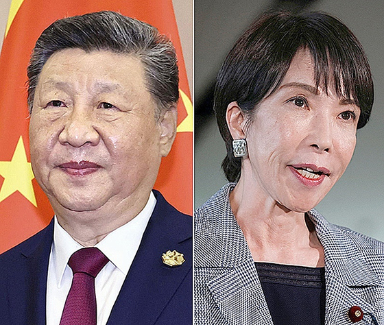 中国の習近平国家主席、日本の高市早苗首相