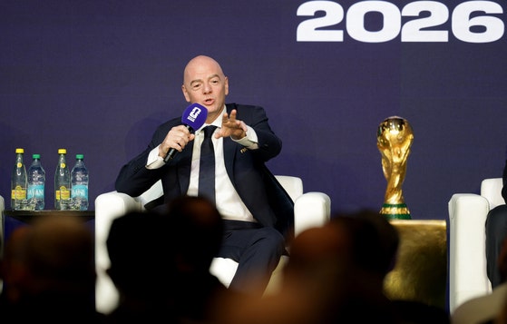 FIFAのジャンニ・インファンティーノ会長。［ロイター＝聯合ニュース］