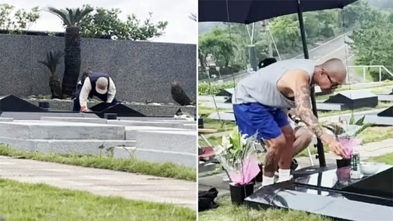   台湾のコミュニティに投稿されたク・ジュンヨプの姿。［写真 オンラインコミュニティ キャプチャー］