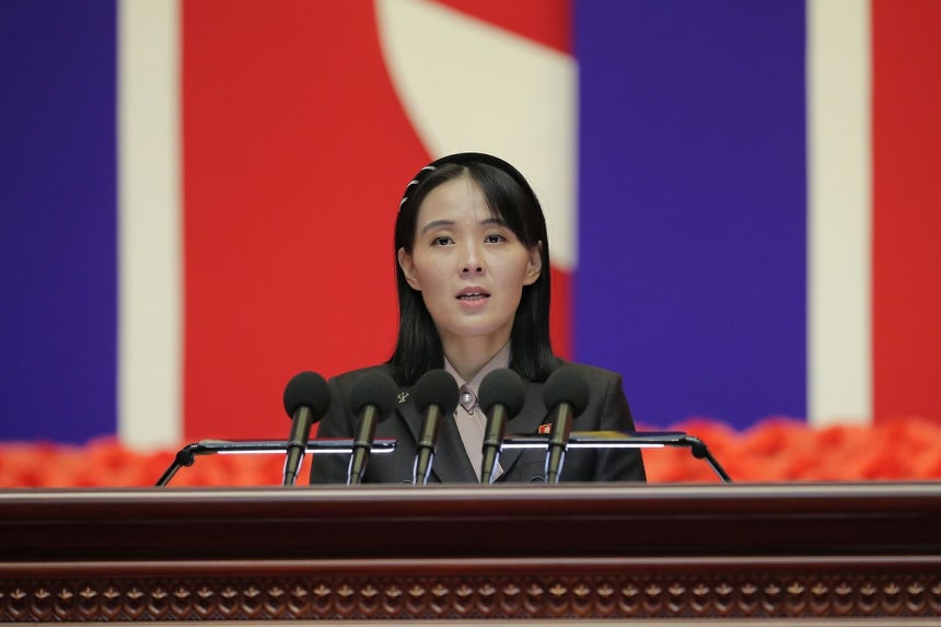 北朝鮮の金与正（キム・ヨジョン）労働党副部長 ［労働新聞、ニュース1］