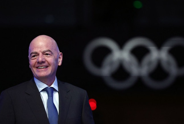 ロシアの国際舞台復帰を主張したインファンティーノFIFA会長 ［ロイター＝聯合ニュース］