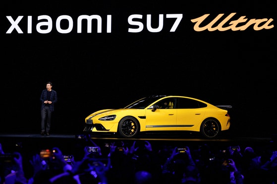 シャオミの電気自動車SU7。［ロイター＝聯合ニュース］