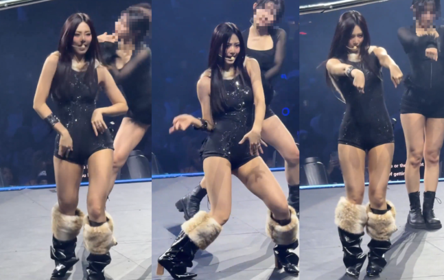 TWICEワールドツアーのツウィとバックダンサー。［写真 SNS］