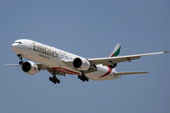 エミレーツ航空旅客機の資料写真。聯合ニュース