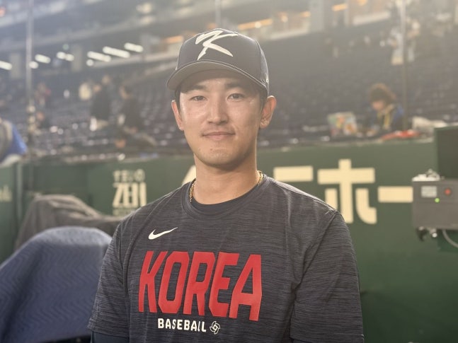 東京ドームで会った日本戦先発の高永表（コ・ヨンピョ） ペ・ヨンウン記者