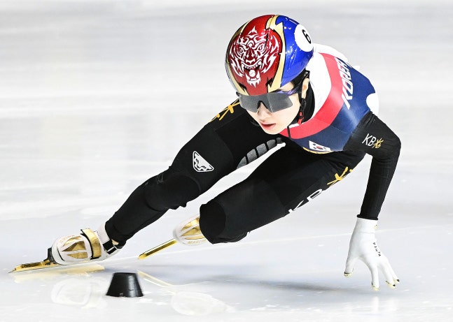 ショートトラック世界選手権で2冠に輝いた韓国代表のキム・ギルリ。AP＝聯合ニュース