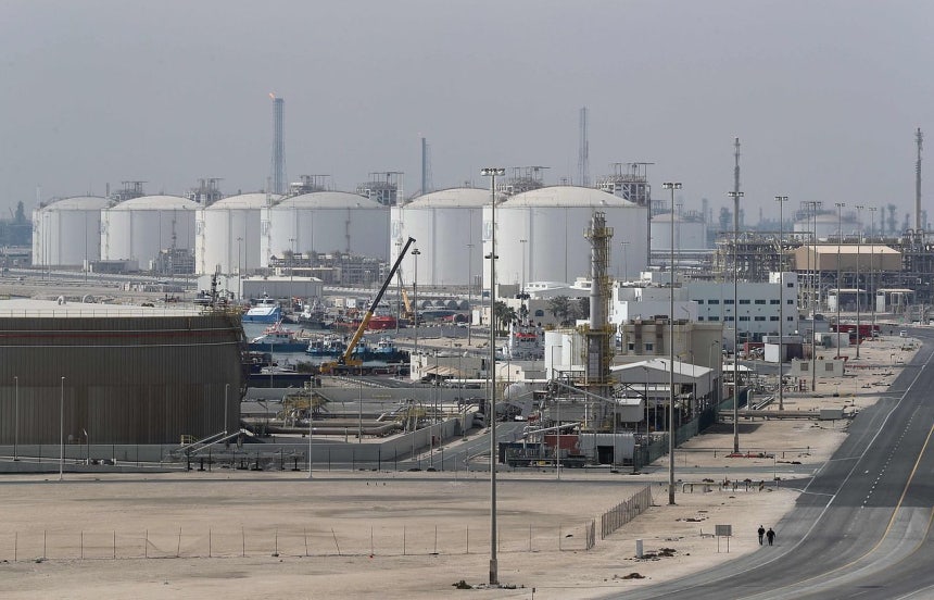 カタールの液化天然ガス（LNG）生産施設がある産業都市ラスラファン。［写真 AFP＝聯合ニュース］