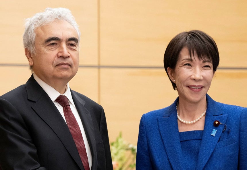 高市早苗首相が25日、東京の首相官邸で国際エネルギー機関（IEA）のファティ・ビロル事務局長と面会している。ロイター＝聯合ニュース