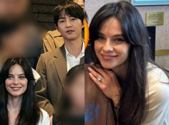  結婚3年で初の公式同伴日程に臨んだソン・ジュンギ＆ケイティ夫妻。［SNS キャプチャー］