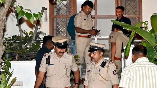 インド警察。記事本文とは関係のない資料写真。［インド通信社PTI キャプチャー］