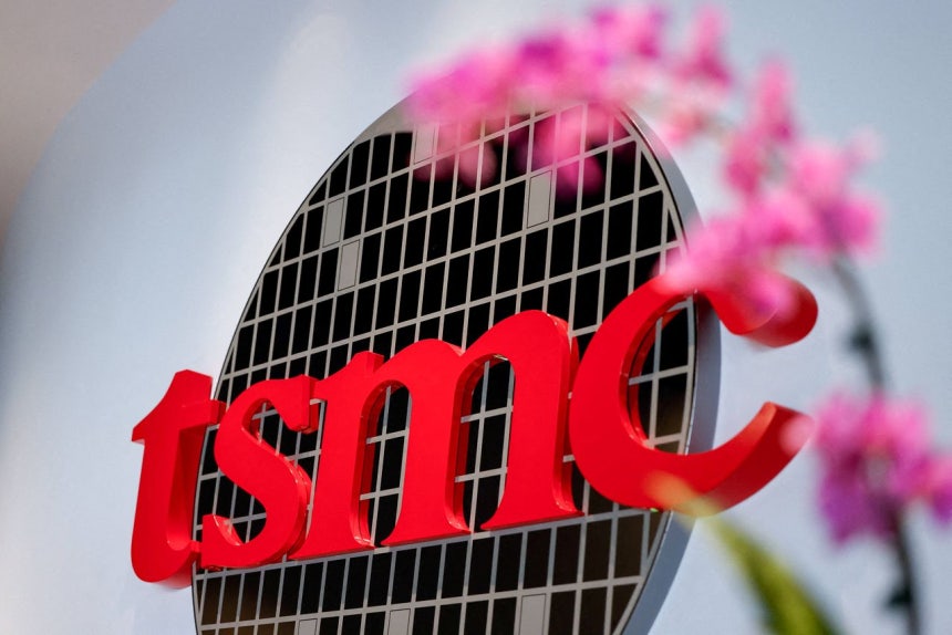 先月9日、台湾新竹に位置したTSMC革新博物館に台湾半導体製造会社（TSMC）のロゴが展示されている。ロイター＝聯合ニュース