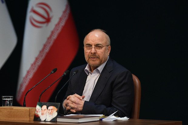 イランの対米交渉代表のガリバフ国会議長 中央フォト