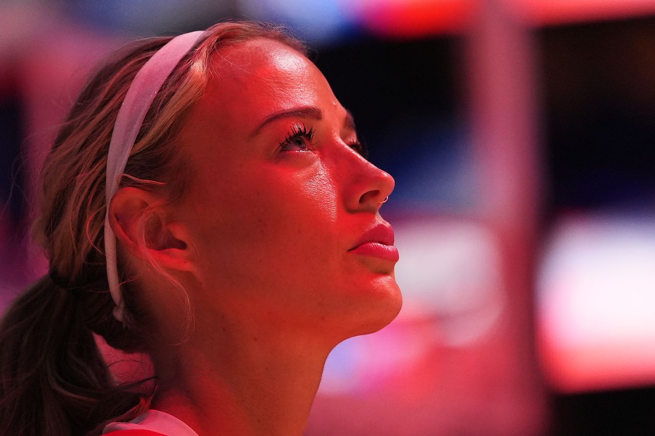  トランスジェンダー選手の女子スポーツ出場をめぐる論争の渦中にある、WNBAインディアナ・フィーバーのガード、ソフィー・カニンガム。AP＝聯合ニュース