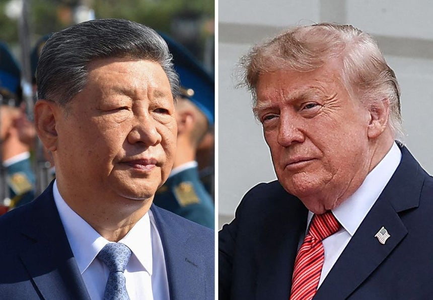 習近平主席（左）、トランプ大統領