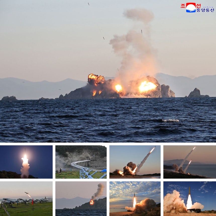 北朝鮮が12日、長距離砲とミサイル部隊による合同打撃訓練を実施したと朝鮮中央通信が伝えた。 ［聯合ニュース］