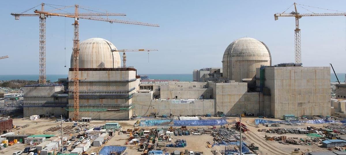 韓国型原子炉APR1400を採用したセウル原発3、4号機の建設現場の全景。［聯合ニュース］
