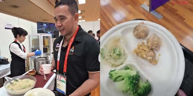 昼食は鶏肉3切れ － タイのテックボール代表監督の昼食。［タイ紙カオソッド］