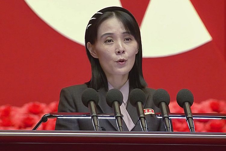 北朝鮮の金与正（キム・ヨジョン）労働党総務部長 ［朝鮮中央テレビ キャプチャー、聯合ニュース］